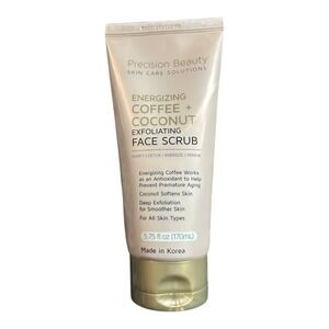 Precision Beauty Energizing Coffee Coconut Exfoliating Face Scrub Sealed 5.75oz
